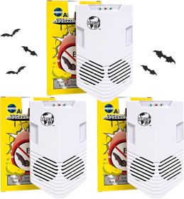 Advanced Ultrasonic Bat Repelling System - Powerful Bat Repellent for Indoor or Outdoor Use (3-Pack)