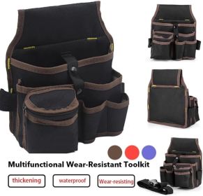 Multifunctional Tool Storage Bag Pouch Belt Hardware Electrician Toolkit Drill Waist Bag Wrench Screwdriver Tool Bags Organizer