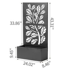Metal Garden Bed with Trellis, 43 Inch Height Metal Planter Box with Trellis, Garden Box for Climbing Plants Vegetable