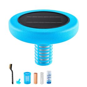 Solar Pool Ionizer, Round Copper Pool Ionizer Up to 45000 Gal, Floating Automatic Water Cleaner and Purifier, Chlorine Free Water, with Copper An