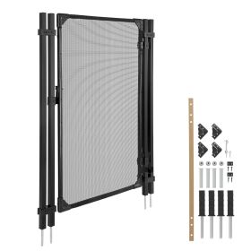 Pool Fence Gate, 4 x 2.5 ft Inground Swimming Pool Fences Gate, Outdoor Security Fencing Door Kit with Metal Latch and Stopper