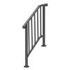 Outdoor Patio Stair Handrail for 2-3 Steps, Carbon Steel Hand Rail Kit with Installation Hardware, Safety Railing for Seniors