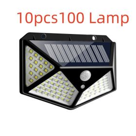 LED Solar Wall Light Outdoor, Waterproof Solar Powered Security Lamp for Garden, Patio, Yard, Fence, Garage & Front Door Lighting (Option: 10pcs100 Lamp)