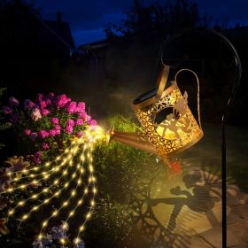 Solar Watering Can Garden Lights, Metal Outdoor Solar Lights with Waterproof Design, Decorative Patio Lights for Yard, Lawn, Pathway & Garden (Option: 1Pcs)