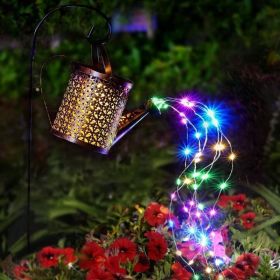 2 Pack Solar Watering Can Lights, Copper Garden Decor Lights for Outdoor Pathway, Yard, Deck, Lawn & Patio (Option: 1Pcs)