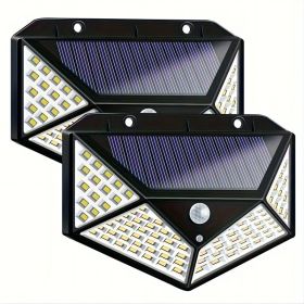 Solar Outdoor 4-Sided Lights, LED Solar Garden Lights for Yard, Patio, Pathway, Fence, Deck & Landscape Decorative Lighting (Option: A93141)