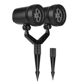 Christmas Snowflake Projector Light, Dual Head LED Outdoor Stake Light, IP44 Waterproof Holiday Decoration for Garden, Patio, Lawn & Yard (Option: 1Pc)