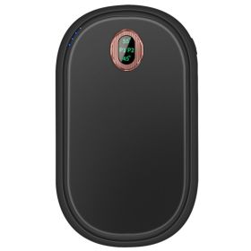 Rechargeable Hand Warmer with Digital Display, Portable Pocket Heater & Power Bank, Reusable Electric Hand Warmer for Winter Outdoor Use (Option: Black)