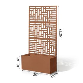 Metal Garden Bed with Trellis, 70 Inch Height Metal Planter Box with Trellis, Garden Box for Climbing Plants Vegetable (title: default title)