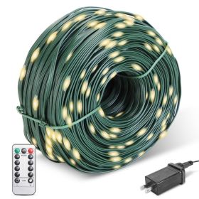 330FT Outdoor Christmas String Lights, Waterproof LED Fairy Lights with Remote Control, 8 Lighting Modes, 8 Brightness Levels & Timer (Option: Warm Lighting)