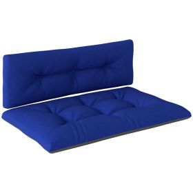 2 Seater Outdoor Pallet Cushions 3.9 Inch Thick Replacement Cushion, Tufted Patio Sofa Cushion for Garden & Patio, Navy Blue (Option: Navy Blue)