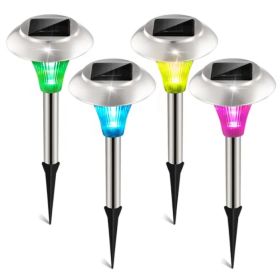 4 Pack Solar Garden Lights, Outdoor LED Landscape Pathway Lights for Lawn, Yard, Patio & Garden Decor (Option: Style1)