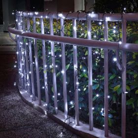 12M Solar String Lights, 100 LED Multicolor Fairy Lights with 8 Lighting Modes, Waterproof Outdoor Patio, Garden & Party Decor (Option: CoolWhite)