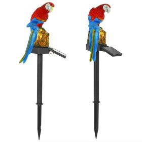 Solar Powered Parrot Garden Light, IP65 Waterproof LED Landscape Lamp for Lawn, Patio, Garden & Outdoor Decorative Lighting (Option: RedParrot)