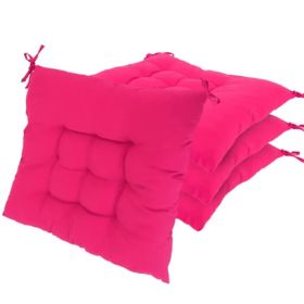 4 Pack Square Seat Cushions for Chairs, Soft Patio Chair Pads for Indoor & Outdoor Furniture, Garden, Deck & Dining Seating (Option: Style1)