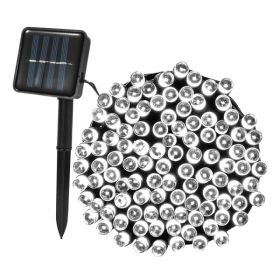 Solar String Lights, 12M LED Fairy Lights with 8 Lighting Modes, Waterproof Outdoor Garden, Patio & Party Decoration (Option: Cool White)