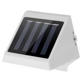 LED Solar Stair Lights, Dusk to Dawn Waterproof Outdoor Pathway, Patio, Fence & Garden Step Lamps (Option: White)