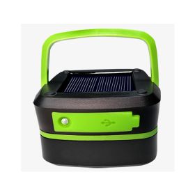Solar Camping Lantern, Rechargeable Foldable LED Light with 3 Modes, Waterproof Portable Lamp & Power Bank for Camping & Hiking (Option: Green)