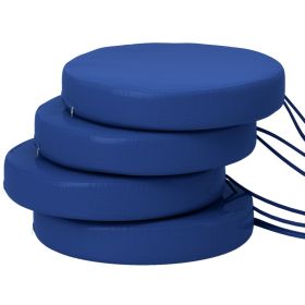 Set of 4 Patio Chair Cushions, Round Dining Bistro Seat Cushions 15x15x3 Inch, Machine Washable Outdoor Cushions, Navy Blue (Option: Navy Blue)