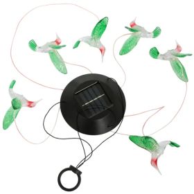 LED Solar Hummingbird Wind Chime, 6 LED Color Changing String Lights for Outdoor Garden, Patio, Yard & Landscape Decor (Option: Green)